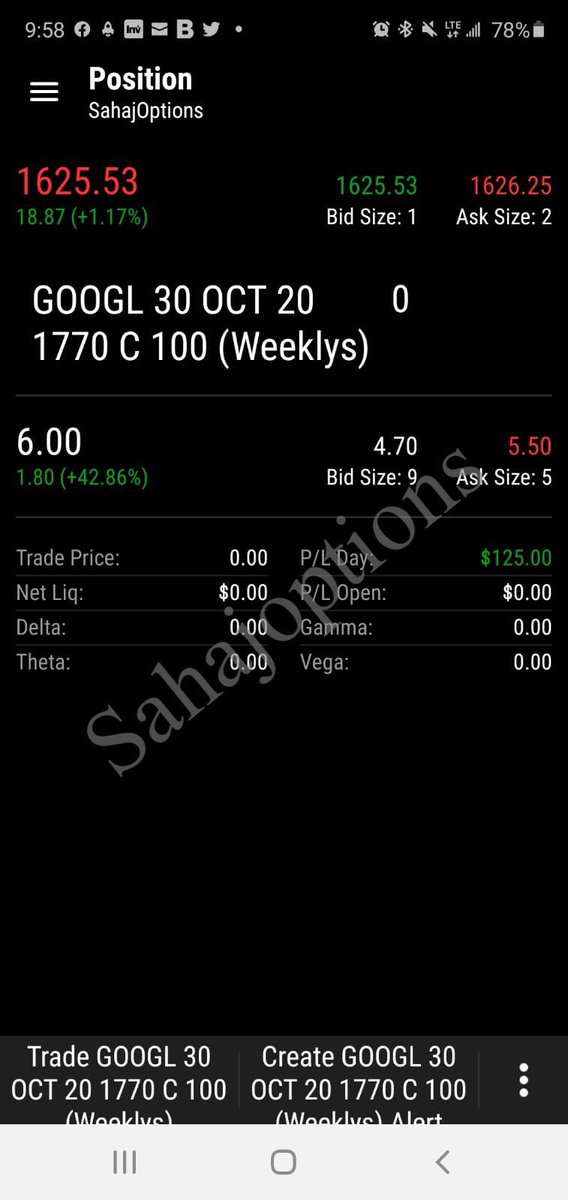 sahajoptions's tweet photo. "Less is more! We are trading less in these choppy markets and riding out the volatility before the election ! $GOOG was a winner today. Come join us for swing trading , where capital conservation is our prime goal! #option_trading, #swing_trading. Check out our link in bio. https://t.co/6HgYV5iuOG