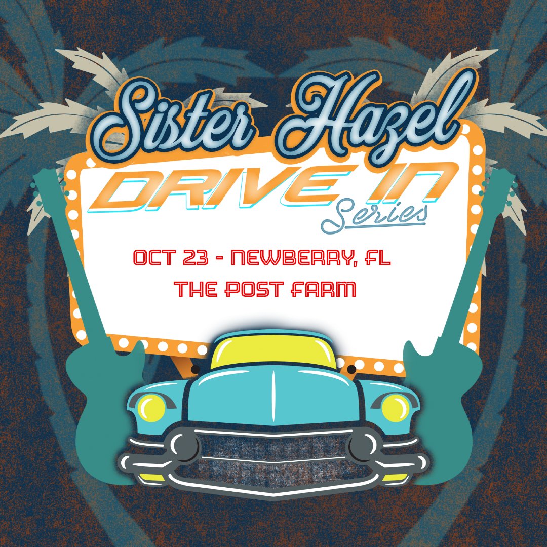 SisterHazelBand's tweet photo. Newberry!! See you tonight at #ThePost Farm!! #Florida #Newberry #DriveInSeries https://t.co/2jc3Me3s8R