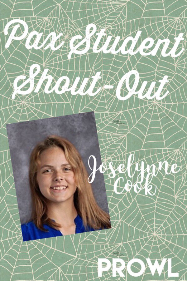 Shout out to Josie Cook and the Pax Cheerleading Team for encouraging other students to turn on their cameras during class! This made a huge difference to your teachers and students. Thank you for being a role model and encouraging others #paxstrong