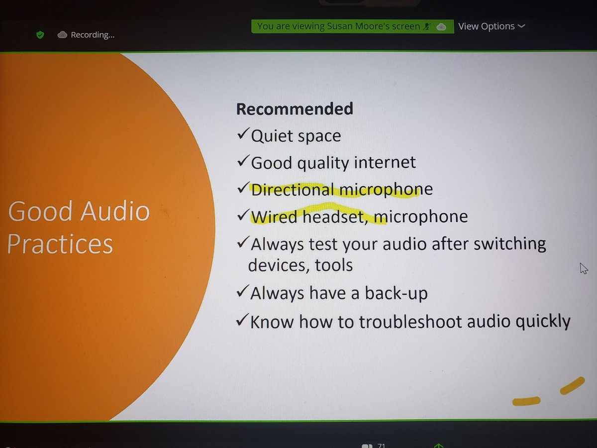 IIBA's tweet photo. "7 months in and we know that good audio practices is not negotiable". - Susan A. Moore #BBCConf #BBCCon #Virtual #WorkingRemotely #RemoteWork #WorkFromHome #WFH https://t.co/Zp5OS5zGMD