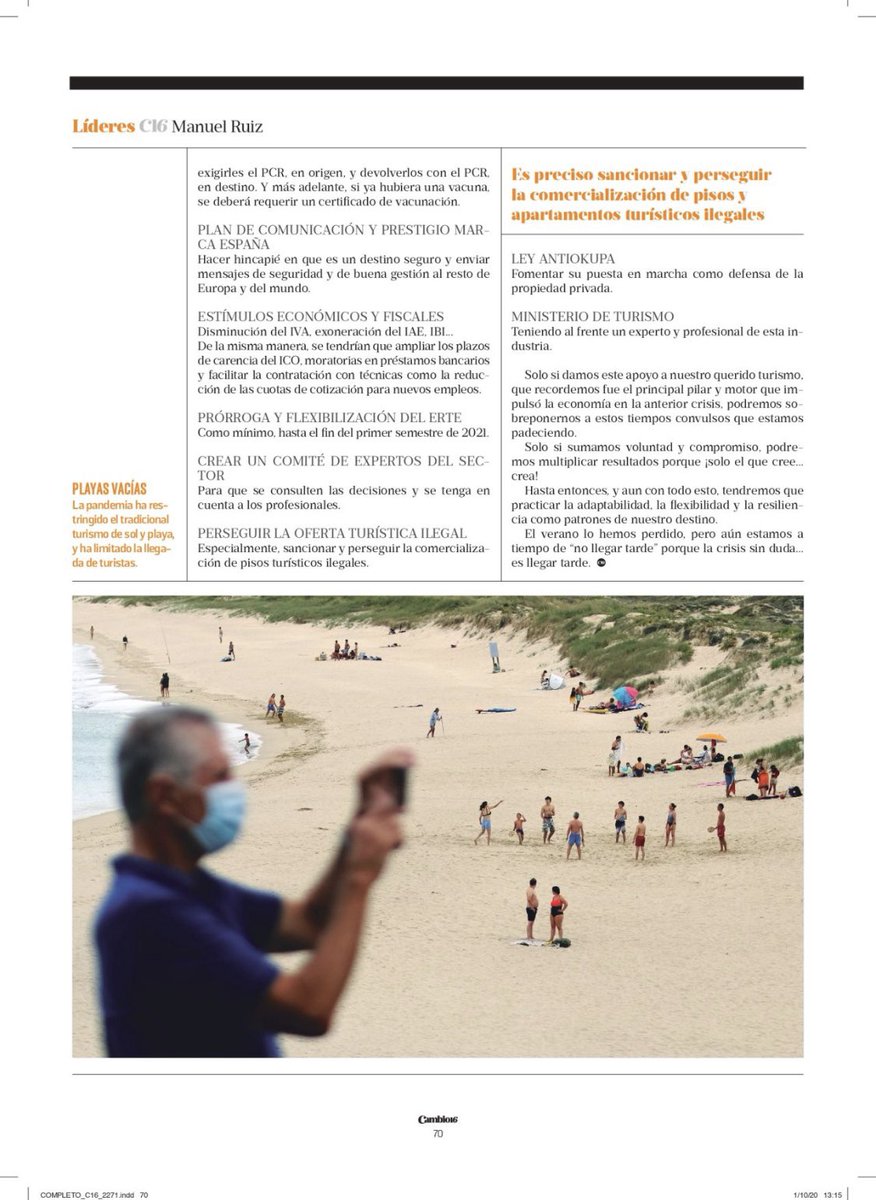 MANUELRUIZSOTI's tweet photo. Un placer compartir con Cambio16 Diario Digital la dramática situación del turismo en España, uno de los principales activos en la economía del país y que si no apoyamos hará muy complicada la recuperación económica de este país.
@AEDH_MADRID #turismosomostodos https://t.co/oLOtfdAwD8