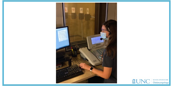 Trainee Highlight: Courtney Schlachter (@UNC_AHS AuD student &amp; Research Assistant) is interested in the outcomes of #cochlearimplant patients implanted under new indications and associated mapping considerations. #UNCResearchWeek #AuDpeeps #AudiologyAwarenessMonth