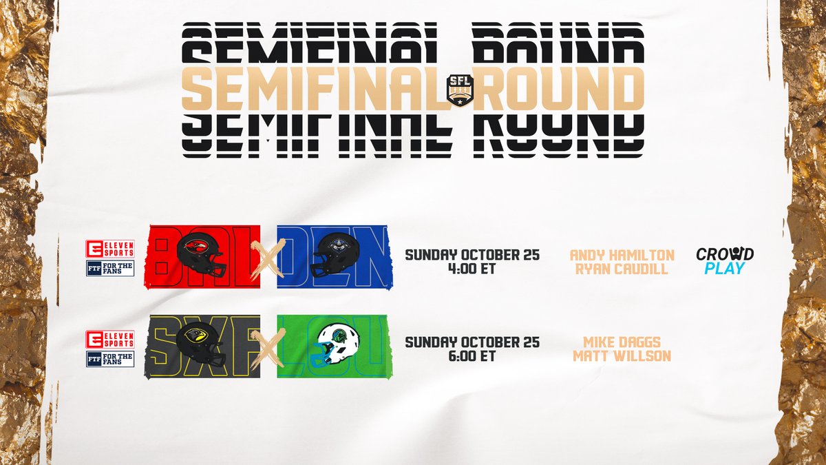 Sunday we cut 4 down to 2 🏈#SFLPlayoffs 

Want game times as soon as they're available? Join our Discord server to stay up to date on ALL SFL happenings and content ➡️ linktr.ee/simulationfl

#MakeAnImpact