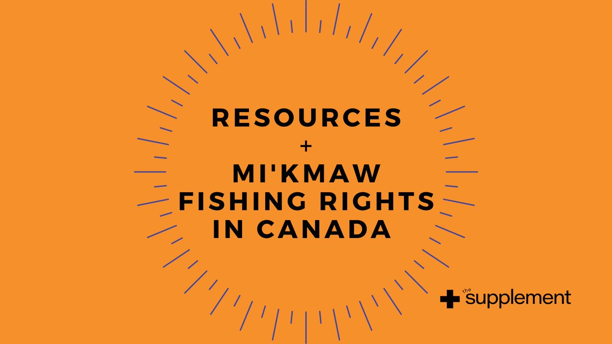 Follow below for a thread of resources to help and better understand what is happening in Nova Scotia and Mi'kmaw fishing rights #Mikmawlobster #TreatyRights