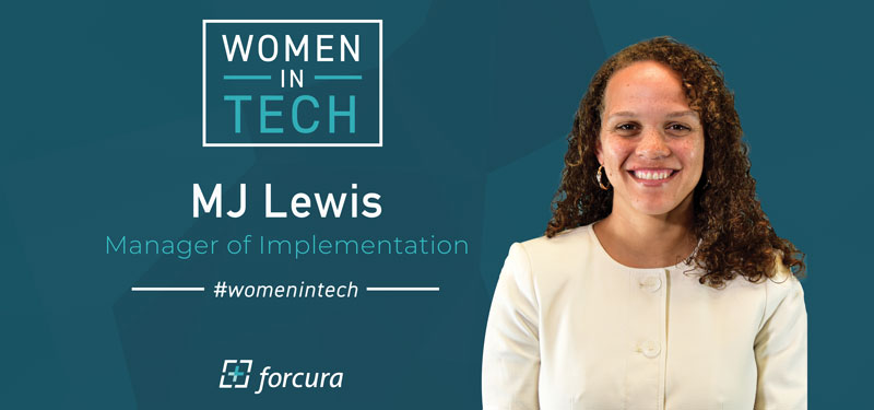 Forcura's tweet photo. This month's featured #womenintech team member is MJ Lewis, Manager of Implementation."It’s the PEOPLE! We ALL matter and deserve better patient care! I am here to drive collaborative change, challenge the status quo, and humbly serve those serving and being served!"#TeamForcura https://t.co/PgisOHSx5J