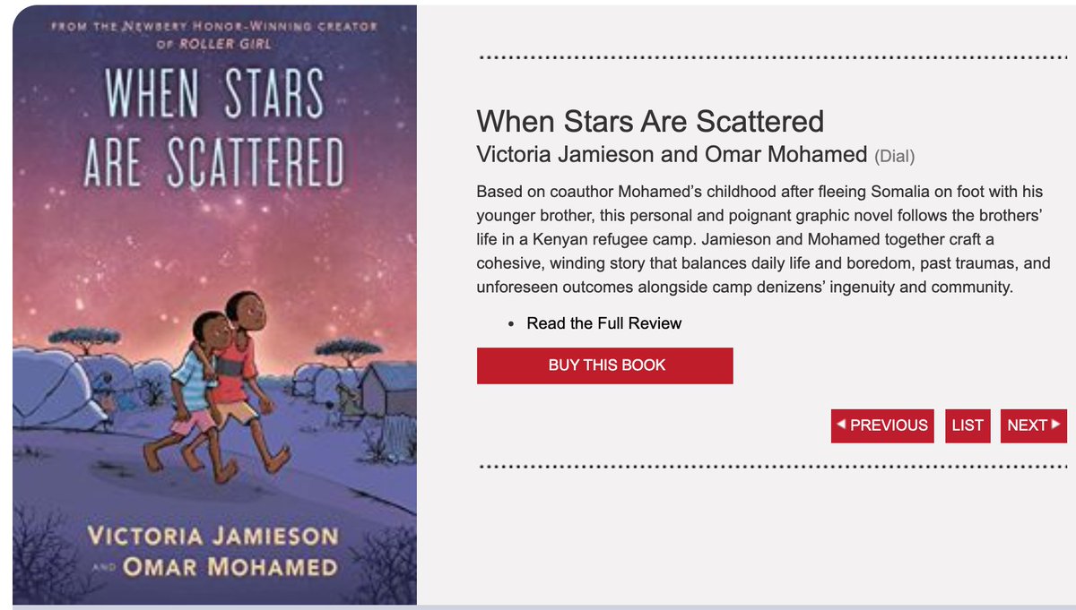 Love seeing middle grade #GraphicNovels hitting the 2020 best books lists! #TDFamilyReads favs are here, shout out to #ClassAct @JerryCraft & #Snapdragon @kaymlay & #WhenStarsAreScattered @JamiesonV.

#ISAReads @01firstsecond #familyreading  #TweenReads @PublishersWkly