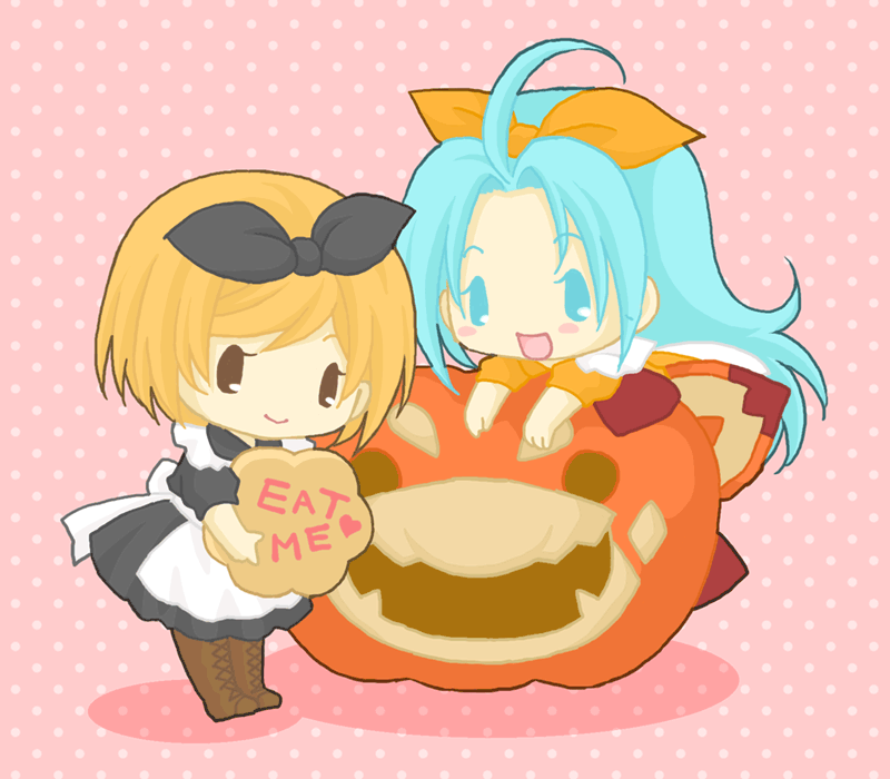 ｱﾘｽ風ｼﾞﾀ+ﾙﾘちゃん
ﾊﾛｳｨﾝぽい絵を描いてみたい~と思ったものの
余りﾊﾛｳｨﾝぽくは無かった…
