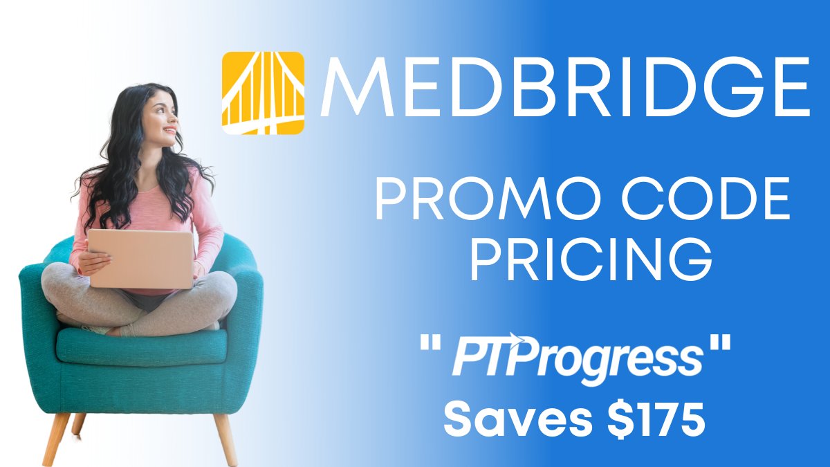 PTProgress's tweet image. Still need CEUs for 2020? Use the MedBridge promo code PTProgress to save $175 on all MedBridge Education plans. medbridgeeducation.com/ptprogress
