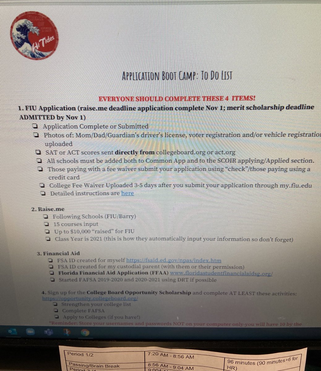 bccespedes's tweet photo. Boot Camp: Inspiration for the day... exciting times ahead for Class of 2021. No school today but college applications are due Nov 1. These young adults believe in big dreams &amp; hard work. Go Hi Tides! Thank you Ms Markowicz for your commitment🥳 #thegreatnorth https://t.co/QpjDLlrJDW