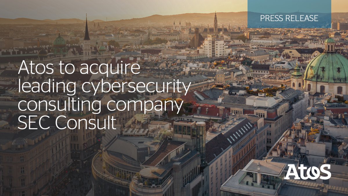 #Cybersecurity We're proud to have reached an agreement to acquire <a href="/sec_consult/">SEC Consult</a>
 
This acquisition will confirm our leadership position in cybersecurity services in the DACH region 🇩🇪🇦🇹🇨🇭 and our #1 position in Europe!
▶ okt.to/6Y3JFr