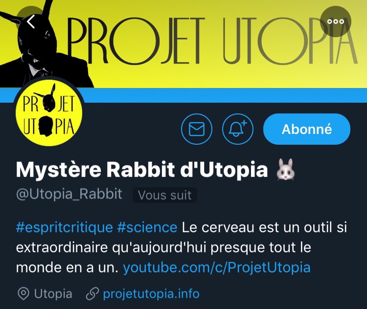 DurocYann's tweet photo. Un lapin comme @Utopia_Rabbit arrive a faire des articles et des vidéos d’esprit critique pour que chaque citoyen l’utilise de manière raisonnée

... alors suivez le nom d’une carotte 

 #BestTL https://t.co/li3yM6DCPZ