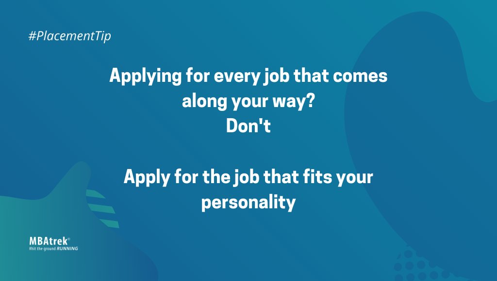 MBAtrekIndia's tweet photo. Make the right choice of #industry, company and role. #PlacementTip https://t.co/wKBW50NXiz