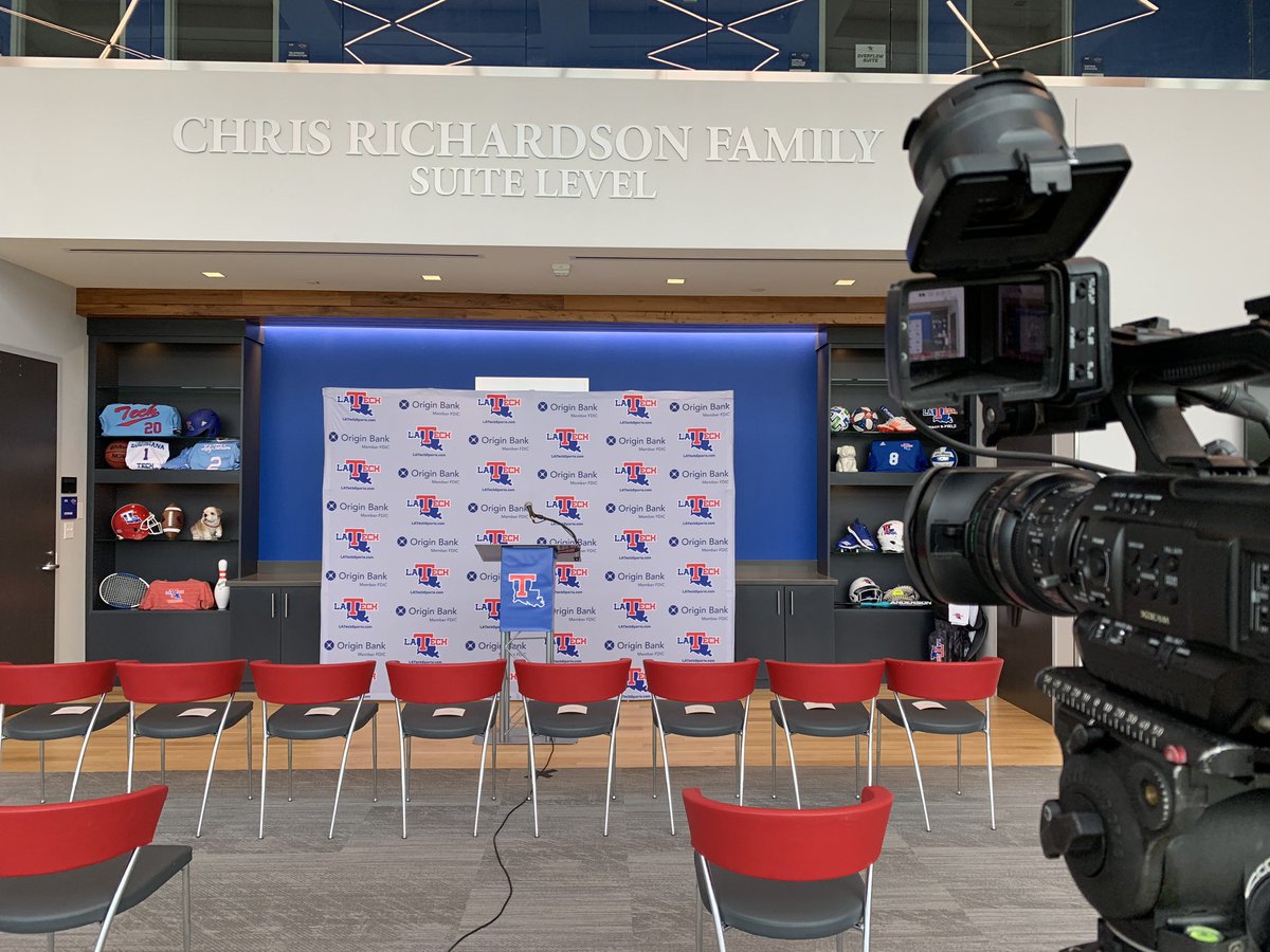 annajhowell's tweet photo. Louisiana Tech will introduce the new Athletic Director, Dr. Eric A. Wood in about 10 minutes. #Bulldogs https://t.co/P3KPnOqGhs