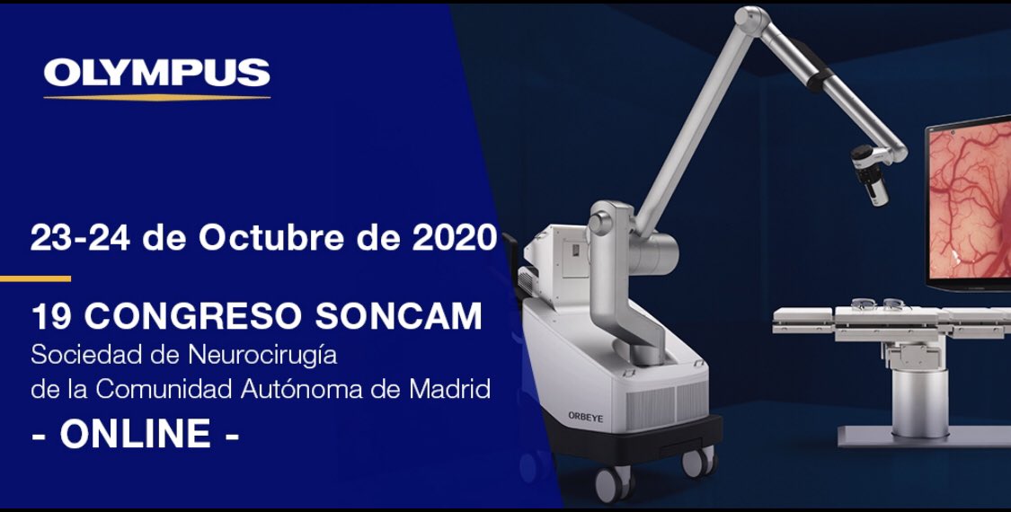 apozo_surgical's tweet photo. #Olympus también colabora en el 19ºCongreso online #SONCAM (Sociedad de Neurocirugía de la Comunidad Autónoma de Madrid)
📅23 y 24 de Octubre
▶️ https://t.co/h3ELOdgarZ
Próximamente más novedades... #Madrid
#ORBEYE #Neurosurgery #videomicroscopy https://t.co/wbqTFkD6d3