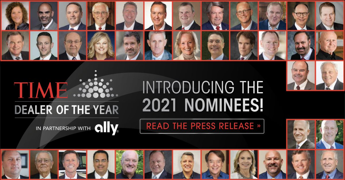 Congratulations to all the 2021 TIME Dealer of the Year Nominees! See full press release here:

media.ally.com/2020-10-23-TIM…