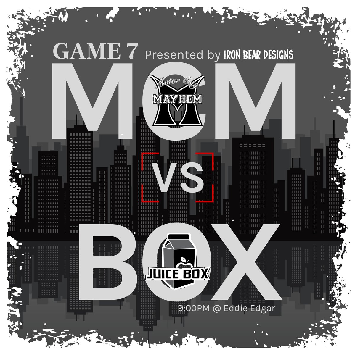 MCMhockey's tweet photo. It's MAYHEM GAME DAY! The upper-tier Mayhem (2-4) will be taking on Juice Box (5-1) at Eddie Edgar Arena in Livonia. The puck drops at 9:00pm!
Presented by @IronBearDesigns. https://t.co/0CijzLehbB