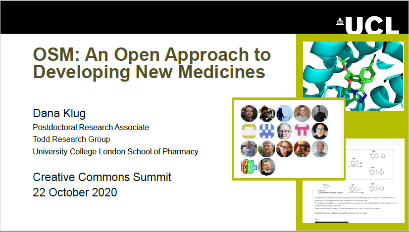 dana_klug's tweet photo. I've recorded my #CCGlobalSummit talk and put it up on YouTube: https://t.co/ypssMCyXyZ.
If you're looking for a big-picture view of #opensourcedrugdiscovery this is the vid for you! Thanks again to @FinnWoelm and all the organizers for a great session! https://t.co/DTE8YKd31i