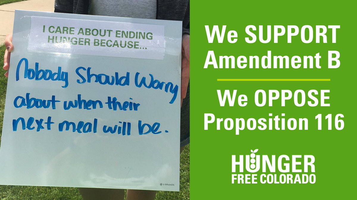hungerfreeco's tweet photo. Without Amendment B, vital services will continue to face budget shortfalls and more Colorado children will face hunger. 

Proposition 116 will hurt Coloradans by reducing access to food, education, childcare and affordable housing. 

Our full statement:
https://t.co/jwFTrzrKKc https://t.co/n7FegYrfPF