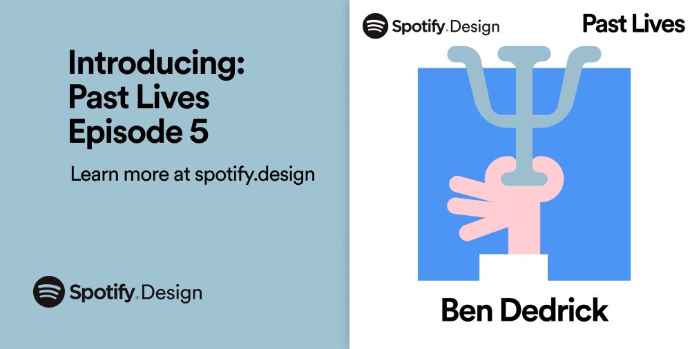 spotifydesign's tweet photo. EPISODE 5: In the final installment of Past Lives, @rhiannonatkins dives into @bendedrick’s time as a case manager in a psychiatric ward. 

📻 Tune in to find out how he made the leap from psychology to working as a Senior Product Designer at Spotify: https://t.co/F2TuHdLDqW https://t.co/n9TOxnn7fz