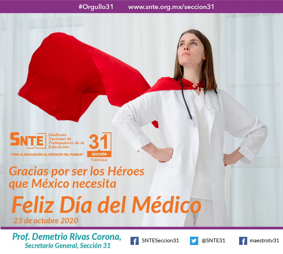 SNTE31Tlaxcala's tweet photo. Gracias por ser los Héroes que México necesita.
#Orgullo31 #QuedateEnClase y #QuedateEnCasa https://t.co/emlCwlV7kE