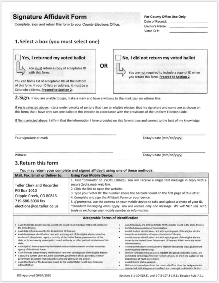 I called my County Clerk the next morning (hi, Stephanie!!!) who was friendly & helpful and who immediately emailed me a ballot cure form with easy to use options for curing my ballot...6/13