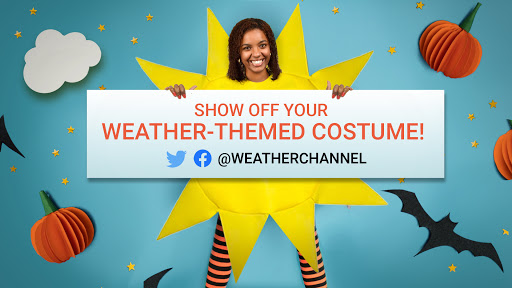 weatherchannel's tweet photo. Last chance! Use #TWCween to show off your weather-themed Halloween costume! Then watch us tomorrow morning to see yourself on air π€© https://t.co/EGZAH6veM8
