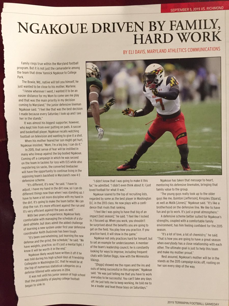 In 2015, <a href="/YannickNgakoue/">Yannick Ngakoue</a> told me he chose <a href="/TerpsFootball/">Maryland Football</a> to stay close to his mother. He's back in Maryland and ready to wreak havoc with the <a href="/Ravens/">Baltimore Ravens</a>
