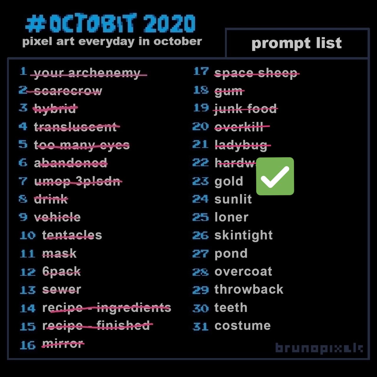 BrainMecha's tweet photo. Golden Homer
#pixelart #pixelarts #pixelartsociety #pixelgem #gameart #retroart #aseprite #art #arte #mexicanart #pixel #γγγη΅΅ #octobit #challenge #Octobit2020 #Simpsons https://t.co/nBor2phQ4X