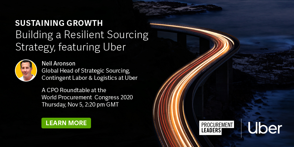 Join Uber Head of Global Strategic #Sourcing Neil Aronson and Scout RFP Co-Founder Stan Garber as they discuss best practices for mitigating #risk and driving #growth in 2020 and beyond 💡 #procurement lnkd.in/g23wzp9