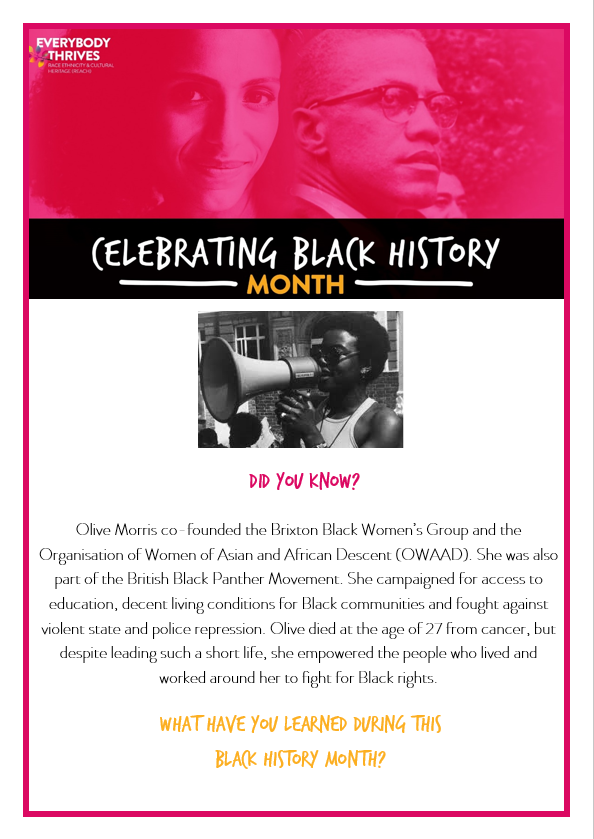 LifeatDarwin's tweet photo. Do you know about Olive Morris?

#BlackHistoryMonth #EverybodyThrives #KnowThePast #ShapeTheFuture https://t.co/PfkO1L7zK2 https://t.co/FGcic63yah