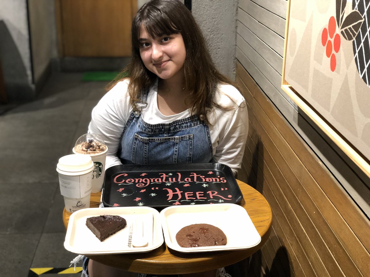 nassy78's tweet photo. Celebrate at Starbucks with my daughter they came to know about celebration they maid special for my daughter. @StarbucksIndia #mulundstarbucks @kokaneps @YameenJaver https://t.co/sPElAuVxrm