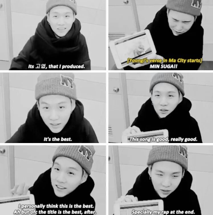 The song is the best because he produced it and his rap is killing it. Min Yoongi said, know your worth.