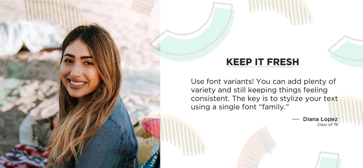 WeConstruct_'s tweet photo. Tip of the Day: DESIGN SMART

We know it's easy to get carried away with fonts, but hear what our graduate Diana has to say about keeping things interesting in your work. https://t.co/JVPkqdnjpA