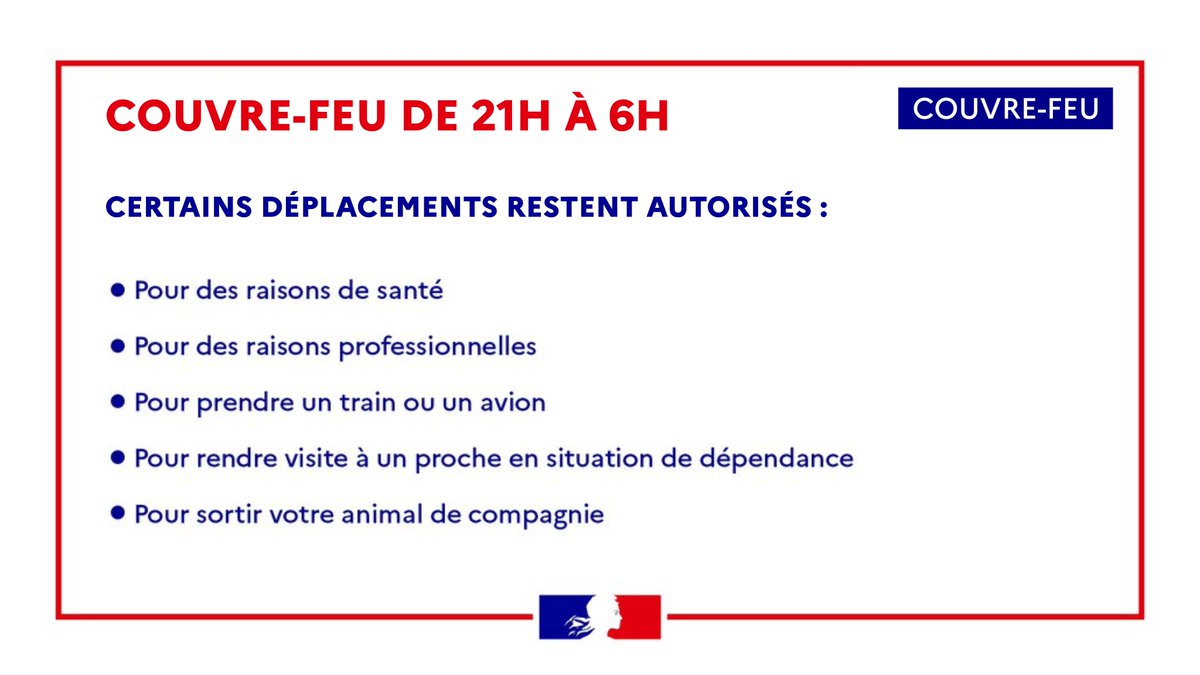 #CouvreFeu
🔴 Vous devez vous déplacer pour ces raisons ?⬇️
➡️ Munissez-vous de l’attestation de déplacement dérogatoire à télécharger ou à recopier sur papier 👉 https://t.co/zNdF0KYDjH
➡️ Présentez également un titre d’identité ➕ tout document permettant de justifier le motif https://t.co/3ZP7canZed