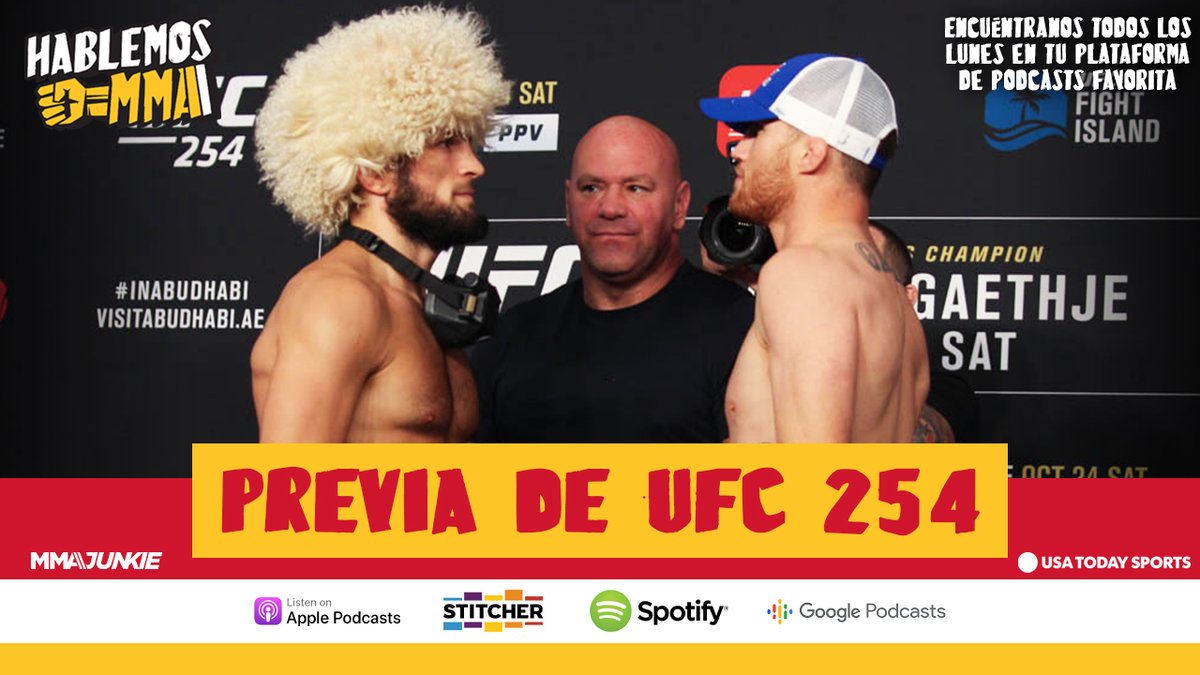 Previa de #UFC254 de #HablemosMMA.
.@dannyseguratv & @RodDelCampo hablan acerca de Khabib Nurmagomedov vs. Justin Gaethje, Robert Whittaker vs. Jared Cannonier, el regreso de Joel Alvarez, y más!
Apple podcasts: https://t.co/aapznBCpvC
Spotify: https://t.co/8lWpmdfEeD https://t.co/jJODViliMA