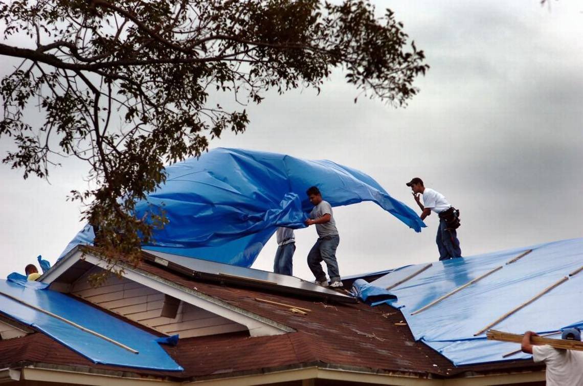 AllenLEllison's tweet photo. If you still have a blue tarp on your roof from Hurricane damage, keep in mind that my opponent Congressman Greg Steube voted against Hurricane Aid Relief funding for the State of Florida twice. Those funds could have helped you. #Votehimout #VoteAllenEllison https://t.co/ryEf0Dyds5