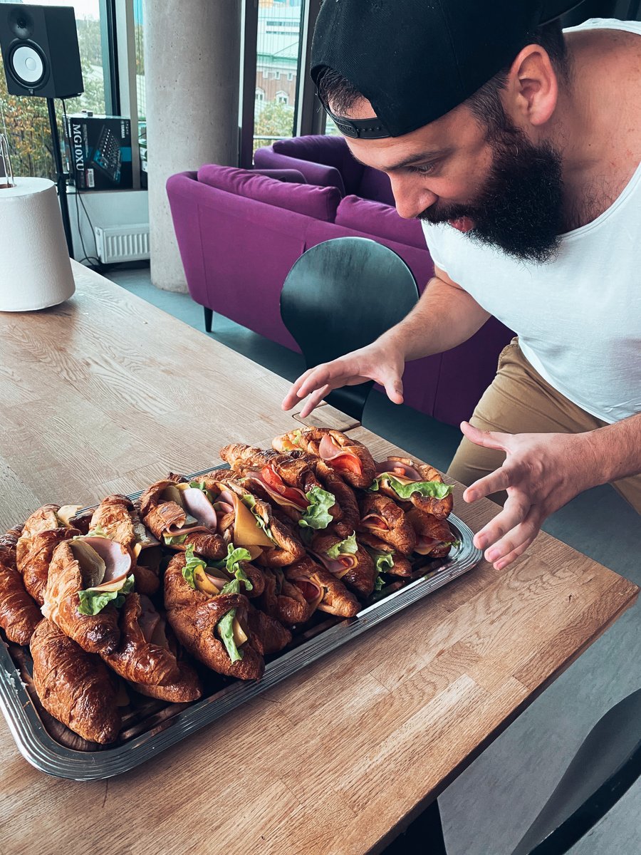 Adcash's tweet photo. A little throwback to a month ago when we had these crazy delicious croissants at the office that made everybody go wild! 🥐 ✨ Celebrating important milestones and life events with good food is a tradition for our team. 🤗
#adcash #teamadcash #dreamteam #bestdynamic https://t.co/UDcIFcKqel