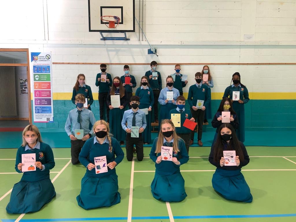 CastletroyC's tweet photo. Transition Year students made cards for all the residents in The Park Nursing Home Castletroy. We hope they brighten up someone's day! Thanks to @PostVox for supporting this service.
#ThanksAnPost #FreeDelivery #KeepInCard #AnPost #BringingPeopleTogether https://t.co/5CkkYBB9Wy