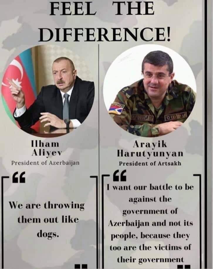 ANZHELA_YAN's tweet photo. The president of Azerbaijan is promoting anti-Armenian xenophobia, while the president of Artsakh promotes solidarity between the Armenians &amp; Azeris.
Why you can’t see that Armenians want peace? #PeaceForArmenians
Why you don’t #StopAliyev ? https://t.co/sLZ1Q1odDT