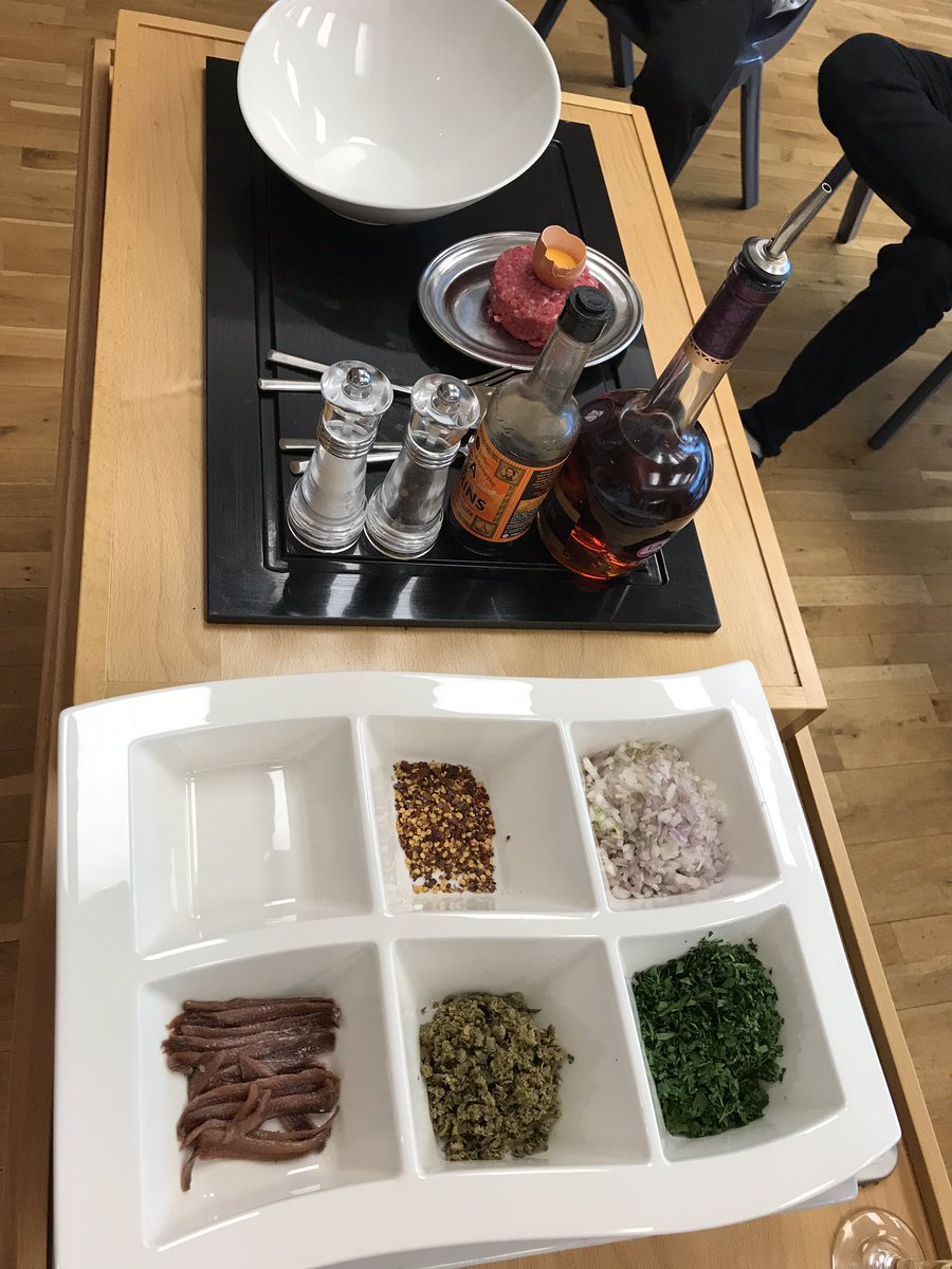 Steak tartare masterclass today for the front of house supervisors. 

I can confirm it was amazing !!