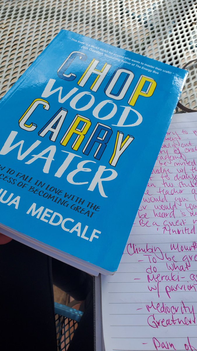 Another one down! Onto the next! This was a great read...Cult Classic that keeps it simple, is an easy read and reminds us to fall in love with the process of becoming great! #chopwoodcarrywater #alwaysclimbthemountain