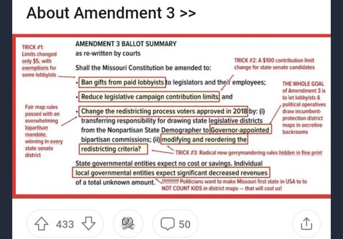 wrap02's tweet photo. #Missouri GOP has created deceptive ballot language &amp; a bill that is sneaky in the fine print too.

#moleg wants you to vote to repeal #CleanMissouri &amp; against #FairMaps https://t.co/4eqxH84Hb4
