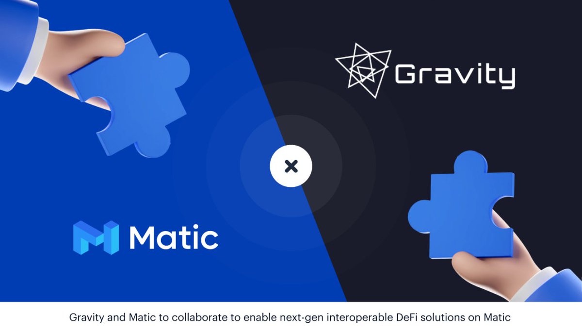 1/In a major step forward in interoperability, decentralized cross-chain & oracle network  @ProtocolGravity by  @wavesprotocol is integrating Matic!Our collaboration will power opportunities for next-gen cross-chain  #DeFi on Matic Full details:  https://medium.com/wavesprotocol/gravity-protocol-integrates-matic-to-boost-defi-adoption-bce3206a1c32  https://twitter.com/wavesprotocol/status/1319643089905045505