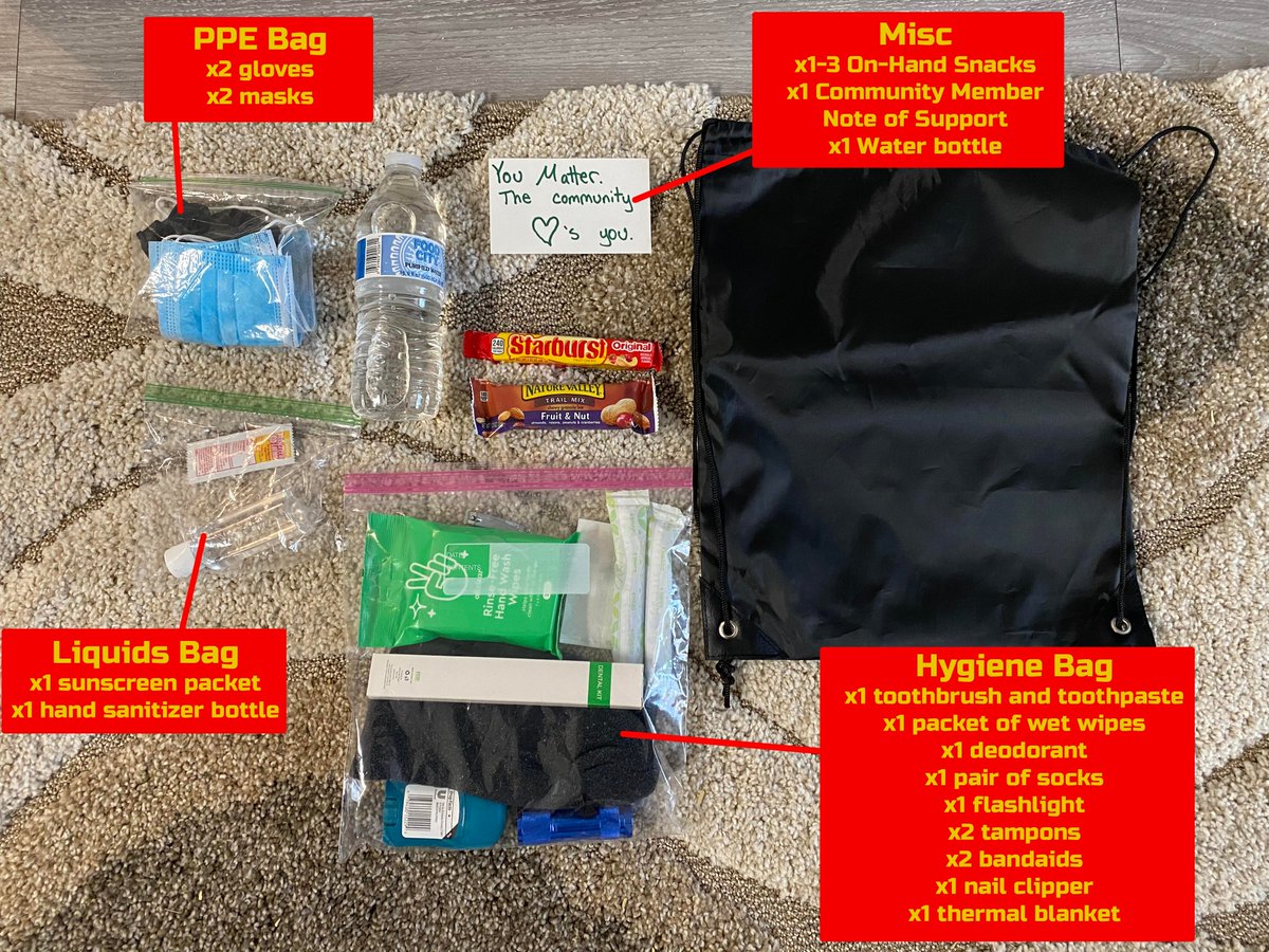 We have been working hard to organize our homeless outreach mutual aid project with the funds y'all graciously helped us raise. We finally have all of our supplies ready on hand! 

Here is a little sneak peak into our hygiene packs we are distributing tomorrow to our neighbors!