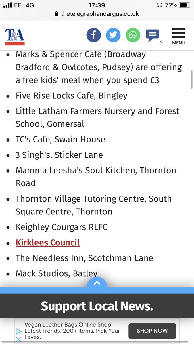  @Bradford_TandA provided a list which seems to be being updated as more restaurants announce their participation  @MarcusRashford  #FreeSchoolMeals  #bradford