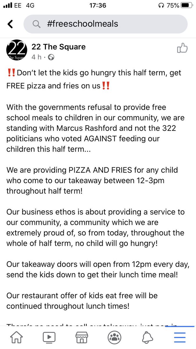  @22TheSquare_ in  #keighley and  #halifax are participating  #FreeSchoolMeals  #bradford  @MarcusRashford