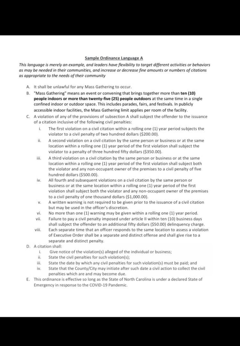 (1/3) BREAKING: Gov. Roy Cooper &amp; <a href="/ncdhhs/">NCDHHS</a> Sec. Dr. Mandy Cohen sent memos to NC county managers asking them to consider being stricter and stop alcohol sales at 9 pm instead of 11 pm. Also wants to them to go back to groups of 10 indoors instead of the current 25. #ncpol