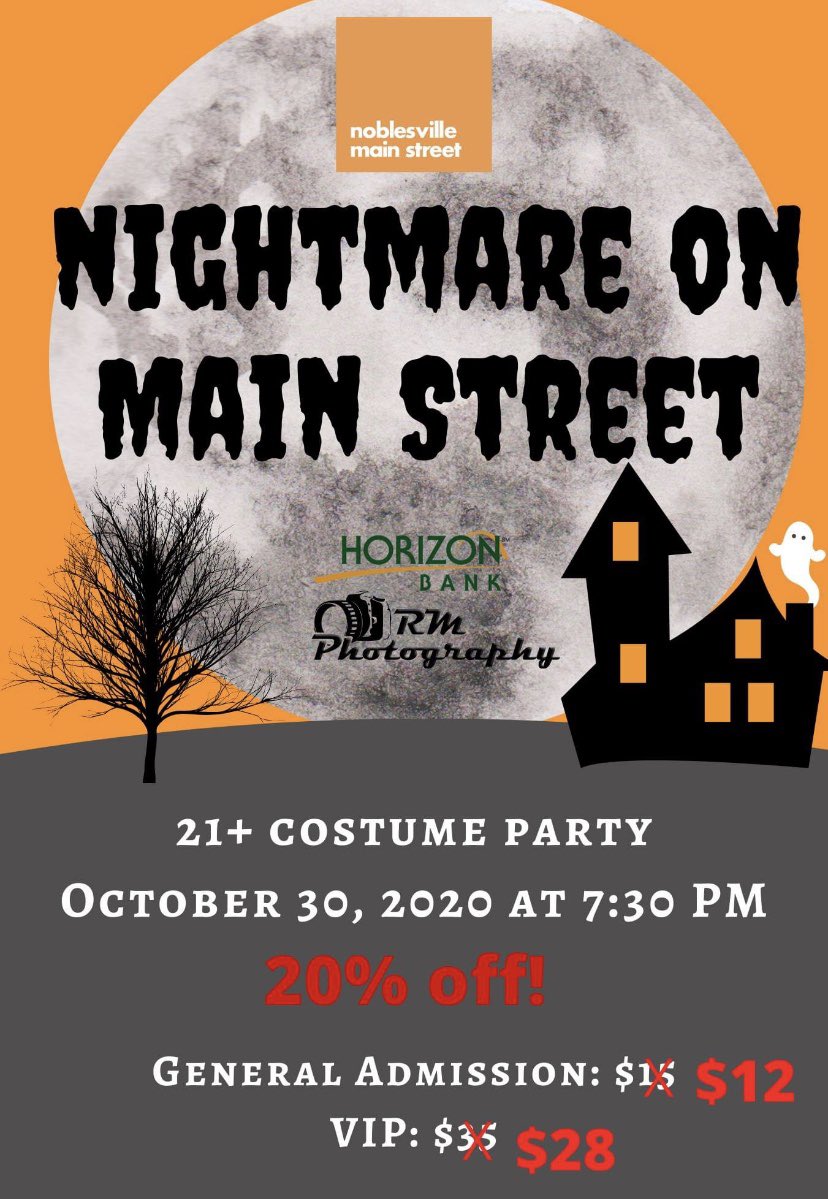 Nightmare on Main Street tickets are 20% off for the next 24 hours!! 

Get them before they’re gone! eventbrite.com/e/118969237191

#NMSNightmare