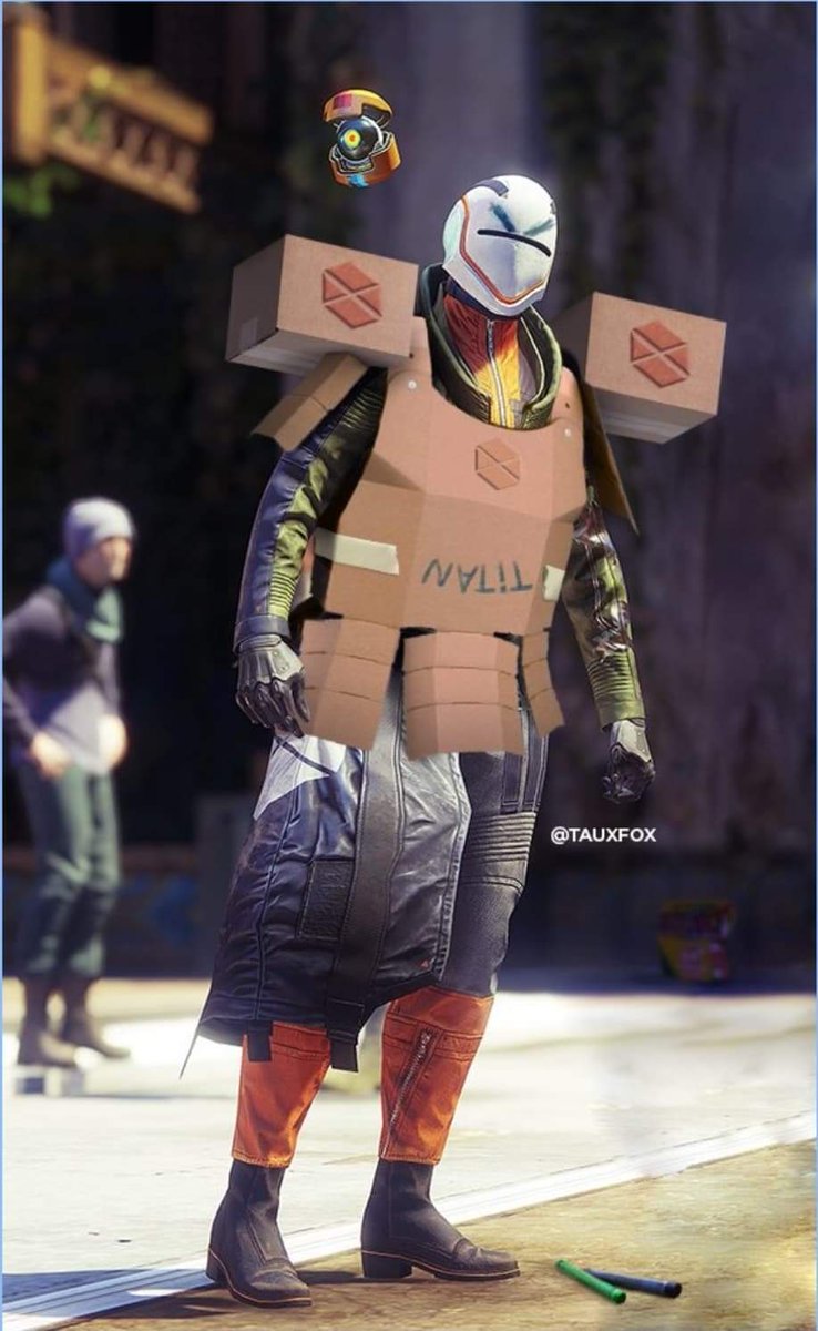 Durgenz_'s tweet photo. This titan didn't know what to dress up as, so he went for the budget route.
The costume idea was from @TauxFox, brought it to life with a couple of extras :)
More pics are down below!
@Bungie @A_dmg04 @Cozmo23 #FOTLFashionShow #FOTLArtShow https://t.co/7vYMBSvcYk