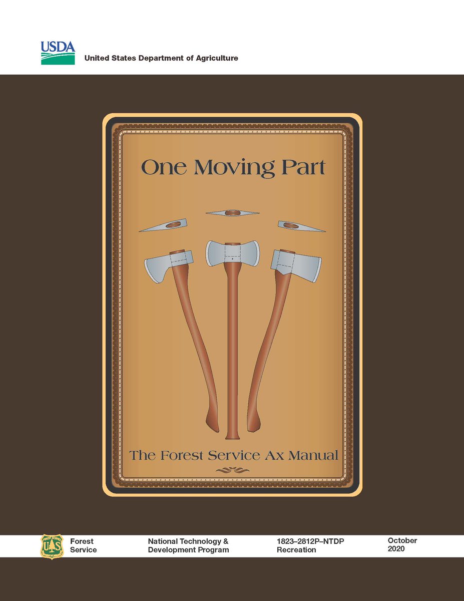 forestservice's tweet photo. In honor of Forest Products Week, today we’re highlighting a tool that evolved over thousands of years into one of the most important tools in the history of humankind – the ax. Read One Moving Part: The Forest Service Ax Manual, for more information. https://t.co/wePOtXIAxz https://t.co/zXoqvCMY7R